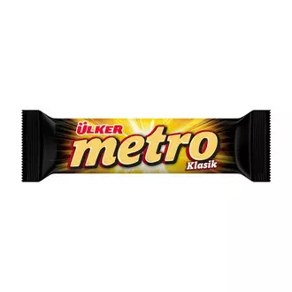 Ülker Metro Sütlü Çikolatalı Kaplı Karamel & Nugalı Bar 36 G